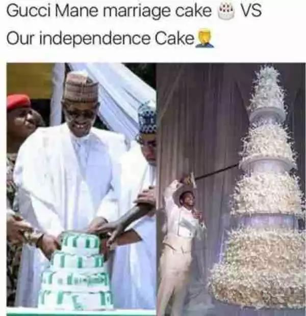 Gucci Mane’s Wedding Cake Vs Nigerian Independence Cake (Photo)